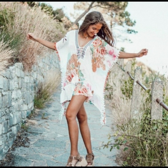 Zl Europe Caftan Pom Pom Caftan Swim 